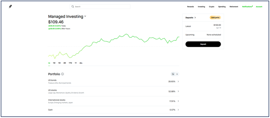 Robinhood Interface Screenshot